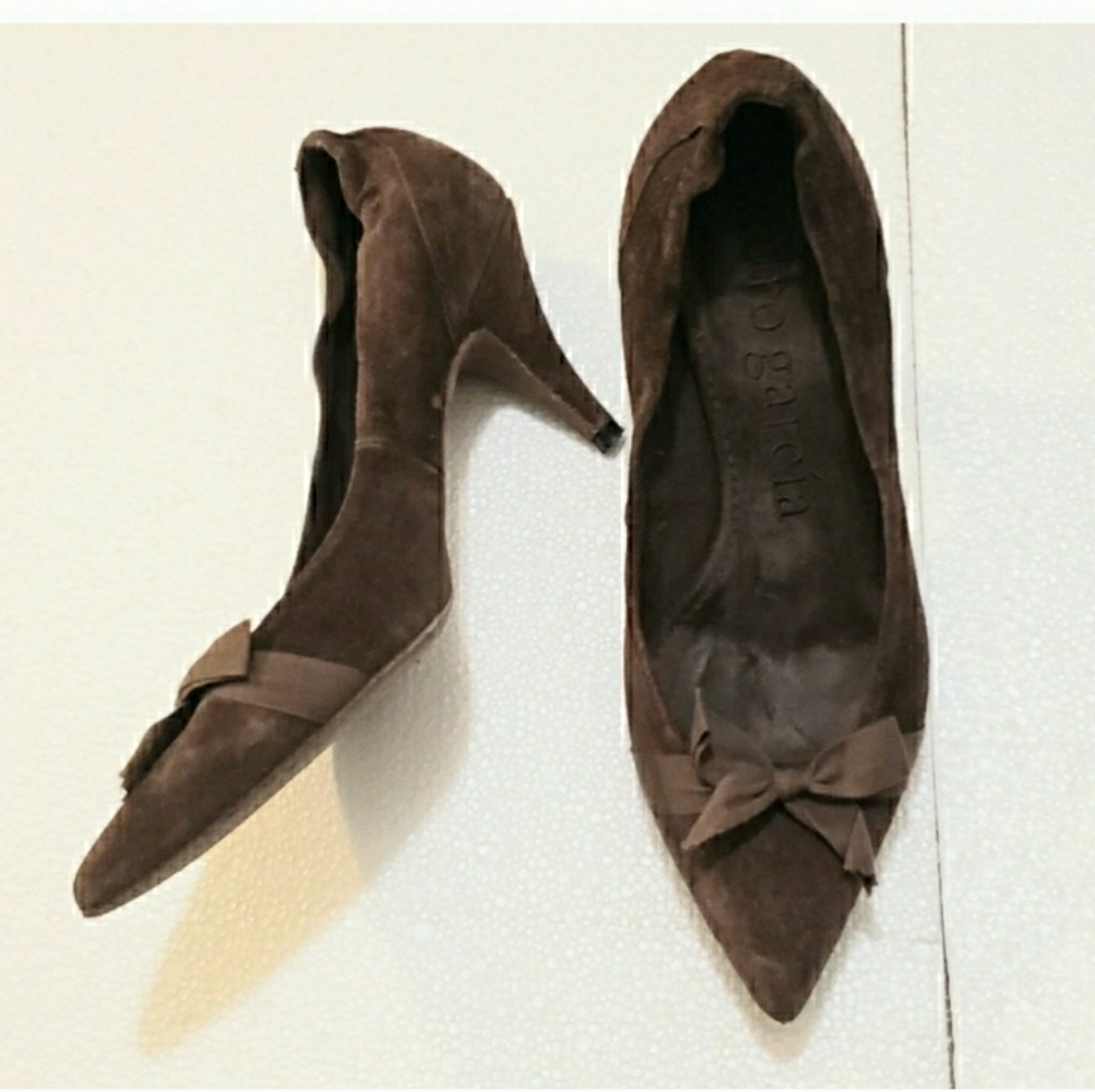 Designer Pedro Garcia Brown Leather Heels size 6